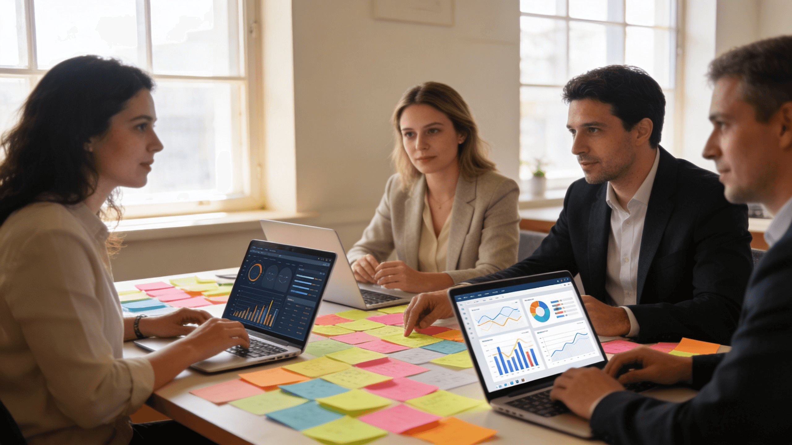 KI-Projektteam bei Strategie-Workshop